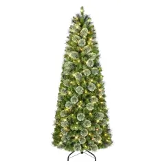 6ft. Pre-Lit Pop-Up Collapsible Aritficial Christmas Tree, Warm White LED Lights