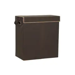 Household Essentials Collapsible Laundry Sorter with Lid Coffee