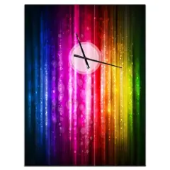 Designart 'Glowing Background Modern Rectangular Wall Clock