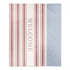 Welcome Flag Sherpa Fleece Blanket