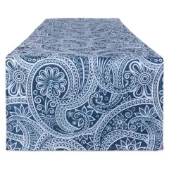 DII&reg; 72" Blue Paisley Print Outdoor Table Runner