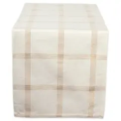 DII&reg; 72" Gold Lurex Plaid Table Runner