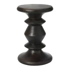 Hello Honey&reg; Berns Mid-Century Modern Solid Mango Table with Flat Top Black Walnut