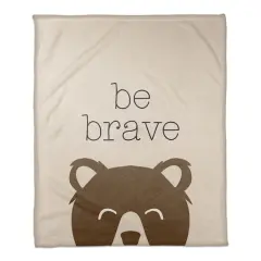 50" x 60" Be Brave Bear Coral Fleece Blanket
