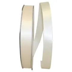 JAM Paper 7/8" x 100yd. Satin Single Face Ribbon Ivory