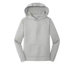 Port & Company&reg; Youth Performance Fleece Pullover Hooded Sweatshirt Silver