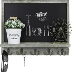 NEX&trade; 13" Olive Green Wall-Mounted Chalkboard with Display Shelf