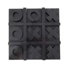 Marble Tic Tac Toe Game Set Black