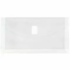 JAM Paper 5.25" x 10" Plastic #10 Business Filing Envelopes with Hook & Loop Closure, 108ct. Clear