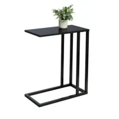Honey Can Do 24" Black C End Table