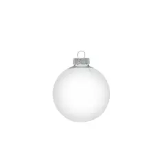 Whitehurst 8ct. 3.5" Clear Glass Ball Ornaments
