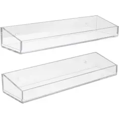 Sorbus 16" Acrylic Bathroom Floating Display Shelves, 2ct.