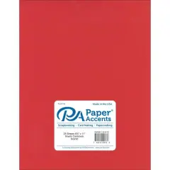 PA Paper&trade; Accents Muslin 8.5" x 11" 73lb. Cardstock, 25 Sheets Scarlet