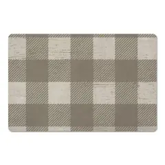 Taupe Buffalo Check Floor Mat