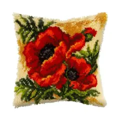 Orchidea Latch hook cushion kit "Poppy"