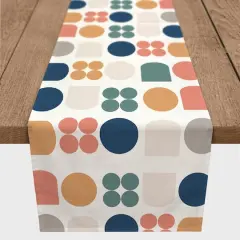 Retro Shapes 16" x 90" Cotton Twill Runner