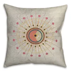 Evil Eye Watercolor 2 18" x 18" Throw Pillow