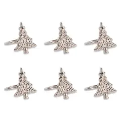 DII&reg; Christmas Tree Napkin Rings, 6ct.
