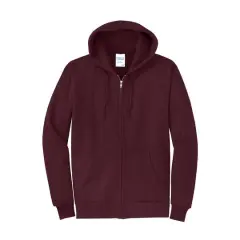 Port & Company&reg; Core Fleece Full-Zip Hooded Sweatshirt Maroon