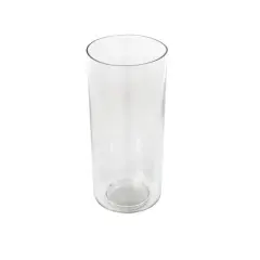15" Clear Glass Minimalistic Decorative Vase