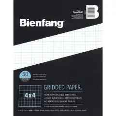 Speedball&reg; Bienfang&reg; 4"x 4" Gridded Paper&trade; Pad, 8.5" x 11"