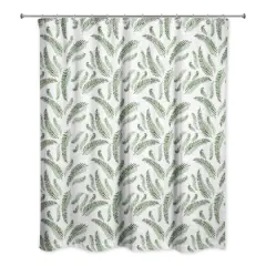 Green Fern Pattern 71" x 74" Shower Curtain