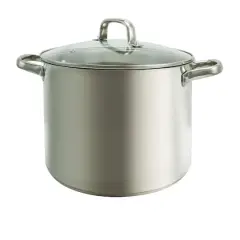 Oster Adenmore 12qt. Stainless Steel Stock Pot With Tempered Glass Lid
