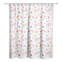 XOXO Pattern 71" x 74" Shower Curtain