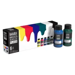 Liquitex BASICS&trade; Fluid 6 Color Acrylic Paint Set