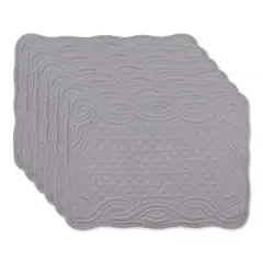 DII&reg; Quilted Farmhouse Placemats, 6ct. Gray