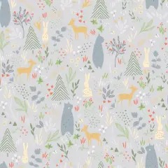 RoomMates Light Gray Spring Forest Pals Peel & Stick Wallpaper