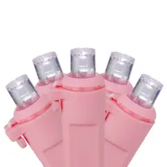 100ct. Pure White LED Wide Angle Valentine's Day Pink String Lights