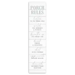47" Porch Rules Porch Leaner