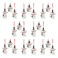 Clay Dough Snowman Ornament Set