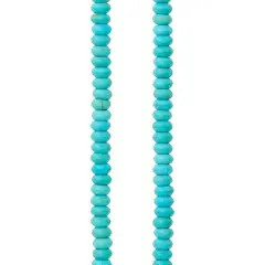 Turquoise Dyed Reconstituted Stone Rondelle Beads, 4mm by Bead Landing&trade;