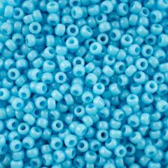 John Bead 11/0 Miyuki Glass Seed Beads, 13g Light Blue Opaque