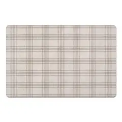 Gray Plaid Floor Mat