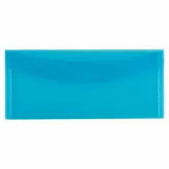 JAM Paper 4.25" x 9.75" Flap and Tuck #10 Plastic Envelopes, 24ct. Blue