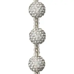Silver Rhinestone Round Beads, 12mm by Bead Landing&trade;