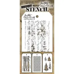 Stampers Anonymous Tim Holtz&reg; Mini #21 Layering Stencil Set