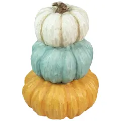 22" Triple Stacked Pumpkins Thanksgiving Tabletop D&eacute;cor
