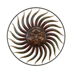 Brown Sun Metal Rustic Wall Decor