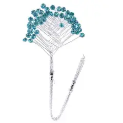 JAM Paper Rinestone Quintet, 12ct. Aquamarine with Silver Stem