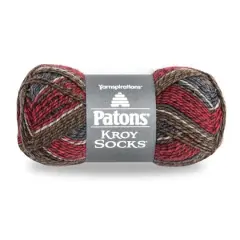 Patons&reg; Kroy Socks Yarn Grey Brown Marl