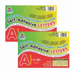 Pacon&reg; 2" Red Puffy Font Self-Adhesive Letters, 2 Packs of 159