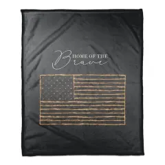 Home of the Brave Coral Fleece Blanket