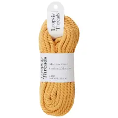 Macram&eacute; Cotton Cord by Loops & Threads&reg;, 50ft. Yellow