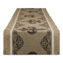 Fleur De Lis Stripe Jacquard Table Runner