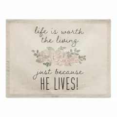 Because He Lives 2 18" x 14" Poly Twill Placemat