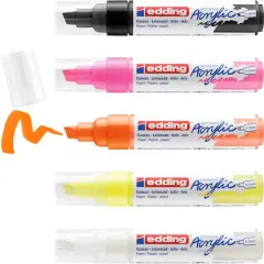 edding&reg; 5000 Broad Neon Acrylic Marker Set